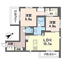 カーサ　ビアンカ 00201 ｜ 神奈川県横浜市港北区高田東３丁目30（賃貸マンション2LDK・2階・65.66㎡） その2