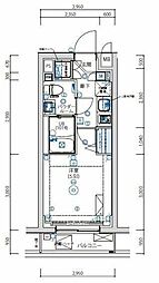 ARTESSIMOAKLLE 1Kの間取図画像