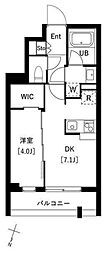 タスキプライムテラス中村橋 1DKの間取図画像