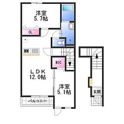 Grandeur Milano 2LDKの間取図画像