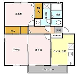 サンライトスクエア2 3DKの間取図画像