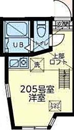 横浜市戸塚区戸塚町アパート ワンルームの間取図画像