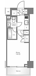 AXAS代々木アジールコート 1Kの間取図画像