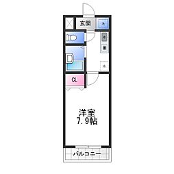 ルーチェ1番館 1Kの間取図画像