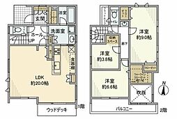 水子戸建 3LDKの間取り
