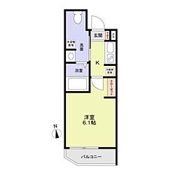 グランレジデンス 302 3階1Kの間取り