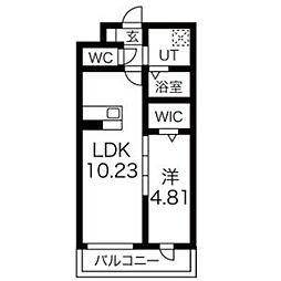 フリーダムレジデン堺深井沢町 1LDKの間取図画像
