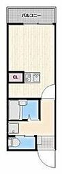 Cozy南与野 2階ワンルームの間取り