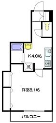 メゾン・ド・パトリ 1Kの間取図画像