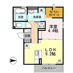 Osaka Metro御堂筋線 あびこ駅 徒歩5分の賃貸アパート 1階1LDKの間取り