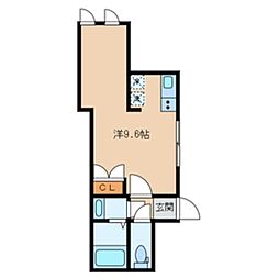 Creer白山 ワンルームの間取図画像