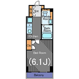 アーバイル目黒エピキュア 1Kの間取図画像