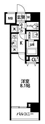ブレシア新御徒町 1Kの間取図画像