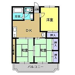 ロイヤルヤマダ 3DKの間取図画像