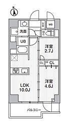S-RESIDENCE千住大橋broad 2LDKの間取図画像