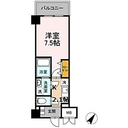 TRELUCE横濱関内 1Kの間取図画像