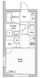 コンポジット渋谷本町 1Kの間取図画像