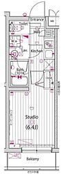GALAHILLS武蔵小山 1Kの間取図画像