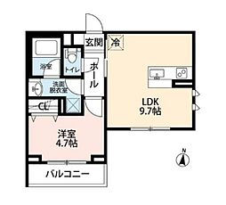 世田谷区祖師谷6丁目マンション 1LDKの間取図画像