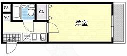 コモドスクウェア北新宿 1Kの間取図画像