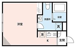 フィオーネ柴又 ワンルームの間取図画像