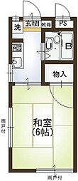 コーポ玉藤 1Kの間取図画像