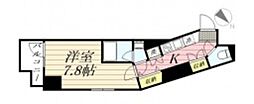 グランパセオ麻布十番 1Kの間取図画像