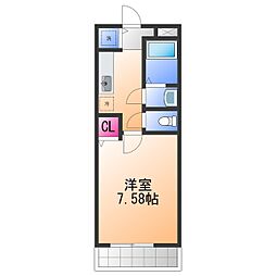 ロイヤルパレス 1Kの間取図画像