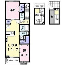 プロフィット 2LDKの間取図画像