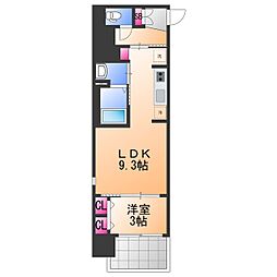 ArtizA堺 1LDKの間取図画像