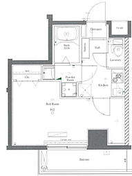AZEST東陽町 6階1Kの間取り