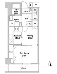 コーポレート竹の塚二丁目 1DKの間取図画像