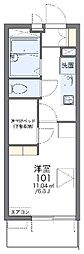 レオパレス天王台 1Kの間取図画像