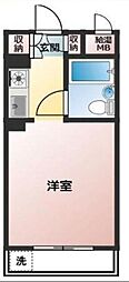 クリスタル高円寺パート1 1Kの間取図画像