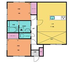 M&M 2LDKの間取図画像