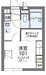 レオパレスサウスブライト 1Kの間取図画像