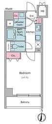 LIGHTTERRACE押上 1Kの間取図画像