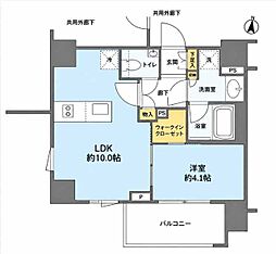 L'GENTE新丸子 1LDKの間取図画像