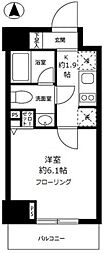 グロースメゾン亀戸 1Kの間取図画像