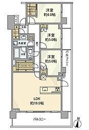 プロミライズ青葉台A-1棟 3LDKの間取図画像
