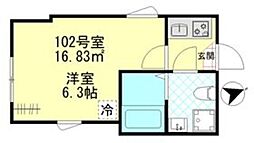 グランツ堀切 1Kの間取図画像