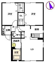 グランシャリオ　Ｂ棟 B0102 ｜ 熊本県熊本市東区下南部２丁目9-30（賃貸アパート2LDK・1階・53.28㎡） その2