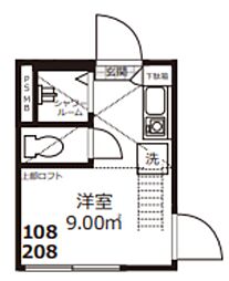 CasaMG ワンルームの間取図画像
