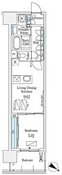 ロイヤルパークス有明 1LDKの間取図画像