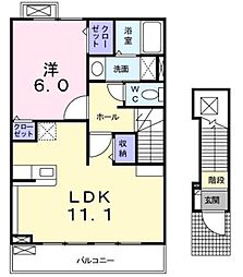 間取図画像 1LDK