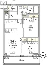 間取図画像 2LDK