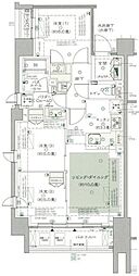 セントラルレジデンス西早稲田 12階3LDKの間取り