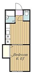 イマーブル相模 1DKの間取図画像