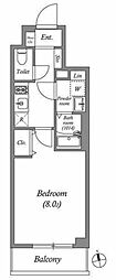 ルネサンスコート馬込 1Kの間取図画像