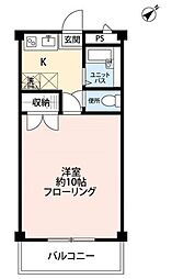 アムール Arai 1階1Kの間取り